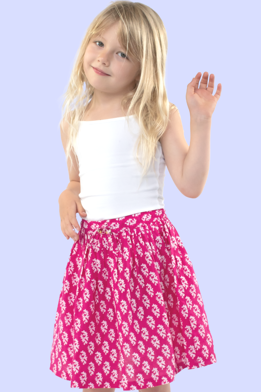 tiracol twirly skirt - hot pink foulard